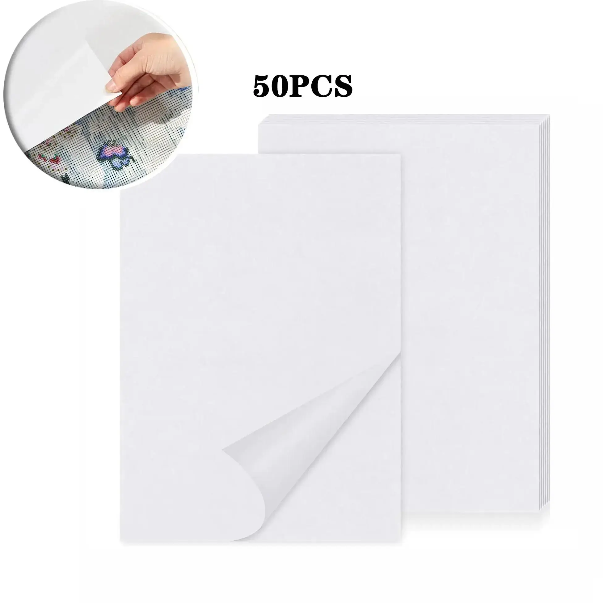 Diamond Art Colorful Painting Dustproof Film (50pcs), Waterproof Anti-Stick Function Dustproof Paper, DIY Diamond Art Decorative Painting Tool Separat