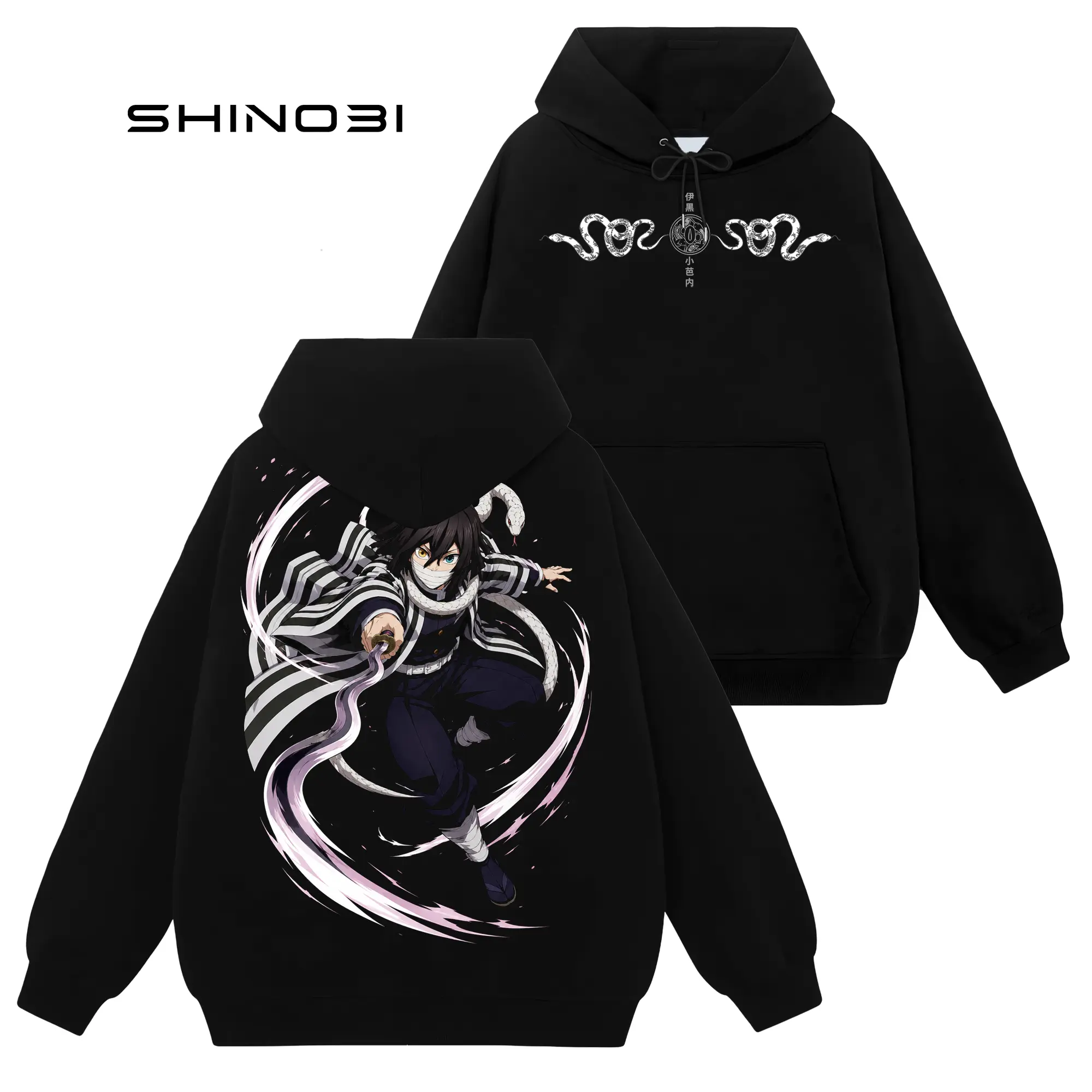 [Shinobi Shop] Iguro Obanai - Demon Slayer Kimetsu No Yaiba #318 Hoodie T-Shirt Sweatshirt, Retro Vintage Unisex Graphic 90s Cotton, Gift For Wibu, Anime Manga Y2K Streetwear Apparel Everyday