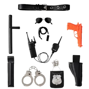 Police Officer Play Kit - Pretend Play Fun Kit with Badge, Handcuffs, Sunglasses ,Utility Belt & More  - For Halloween, Role Play & Imaginative Play - Perfect Gift Set for Kids