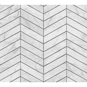 Lillian August Faux Marbled Chevron Peel and Stick Wallpaper