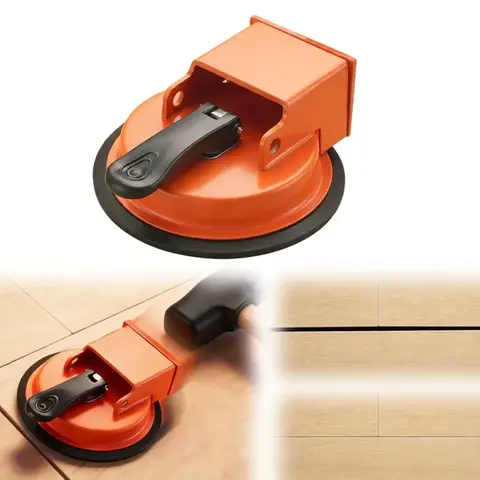 Heavy Duty Aluminum Alloy Floor Gap Fixer Tool with Suction Cup, Quick Lock & Release, 4.72 Inches, Accurate Hammer Control, Durable Construction for Vinyl, Wood, Laminate Floors (1 Pack)