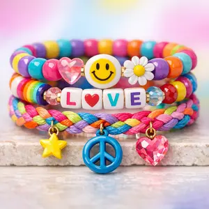 Bracelet Sass Stack – 3 Stack Colorful Stretch Bracelet Set