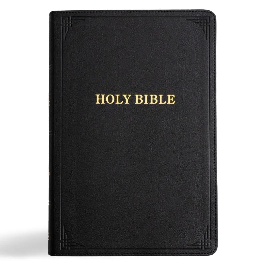 King James Version (KJV) Holy Bible for Religious Use - English Giant Print, Black LeatherTouch Cover with Decorative Cover Accents, Ribbon Marker, Red Letter Text, Full-Color Maps, Easy-to-Read MCM Type, Cross-References for Scripture Readers