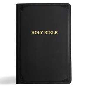 KJV Holy Bible, Giant Print with Cross-References, Black LeatherTouch with Decorative Cover Accents, Ribbon Marker, Red Letter, Full-Color Maps, Easy-to-Read Bible MCM Type, King James Version