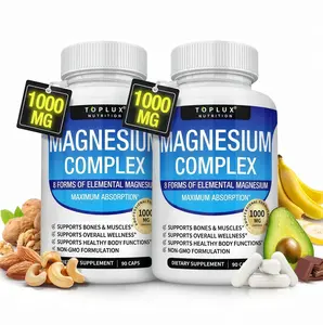 2 Pack Toplux Magnesium Complex JB 8 Essential Magnesium Supplement