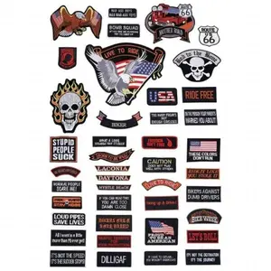 212 MAIN 42-Pc Varying Size Lettered & Stylish Embroidered Patch Set, Sports Collectibles Accessory, Lettered Embroidery
