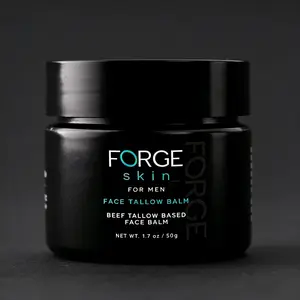 Limited repeat purchase FORGE SKIN Wrinkle Defense & Natural Anti-Aging Beef Tallow Moisturizer for Men - Face Balm Skincare Cream for Dry Rough Skin Tallow-Based Mens Face Lotion for Hydration Firmness Wrinkle Repair Glow Honey Jojoba Hydrating