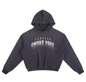 ‘THRASHER’ BOXY HOODIE SUNFADE NAVY