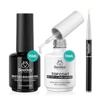 Builder Gel Nail& Glossy Coat Kit-15ml-w/Liner Pen