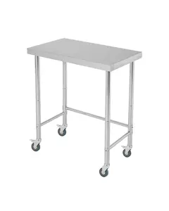 GARVEE Stainless Steel Table 18x32 Inch with Wheels, Stainless Steel Kitchen Prep Table, Commercial Utility Work Table