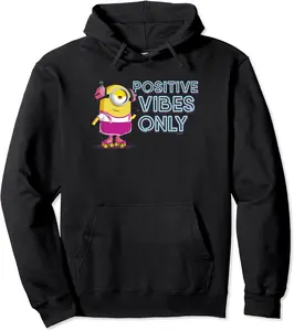 Minions Stuart Roller Skating Positive Vibes Only Pullover Hoodie - Nicolekhach Shop 25B0BHF7W6JH