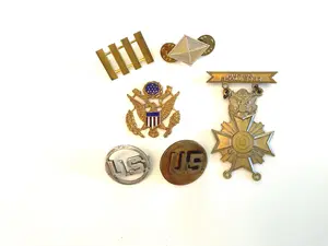 Original WWII-Era US Military Pins and Awards - Lot of 6