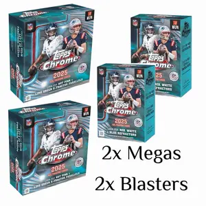 Topps Chrome Football Break x2 Mega Boxes & x2 Blaster Boxes PYT Break #17 (2025)