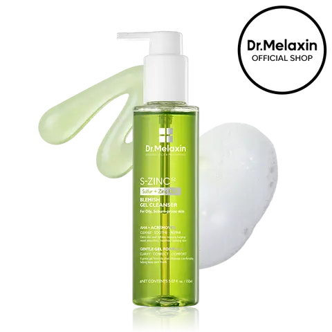 [Dr.Melaxin Official] S-ZINC Blemish Gel Cleanser, Sulfur, Zinc PCA, AHA BHA, Sebum Control, Acne Breakout Care, Pore Deep Cleansing