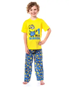Minions Boys' Pajamas One In A Minion Sleep Shirt and Pant 2 Piece Sleep Set