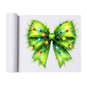 Green Christmas Tree Bow-Direct Print Film Transfer - High-Quality Print Transfer