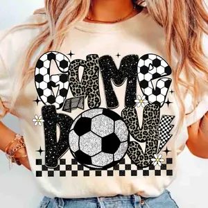 (NOT GLITTER) Soccer Game Day Coquette Shirt, Soccer Mama Shirt, Sports Mom Tee, Mother's Day Gift
