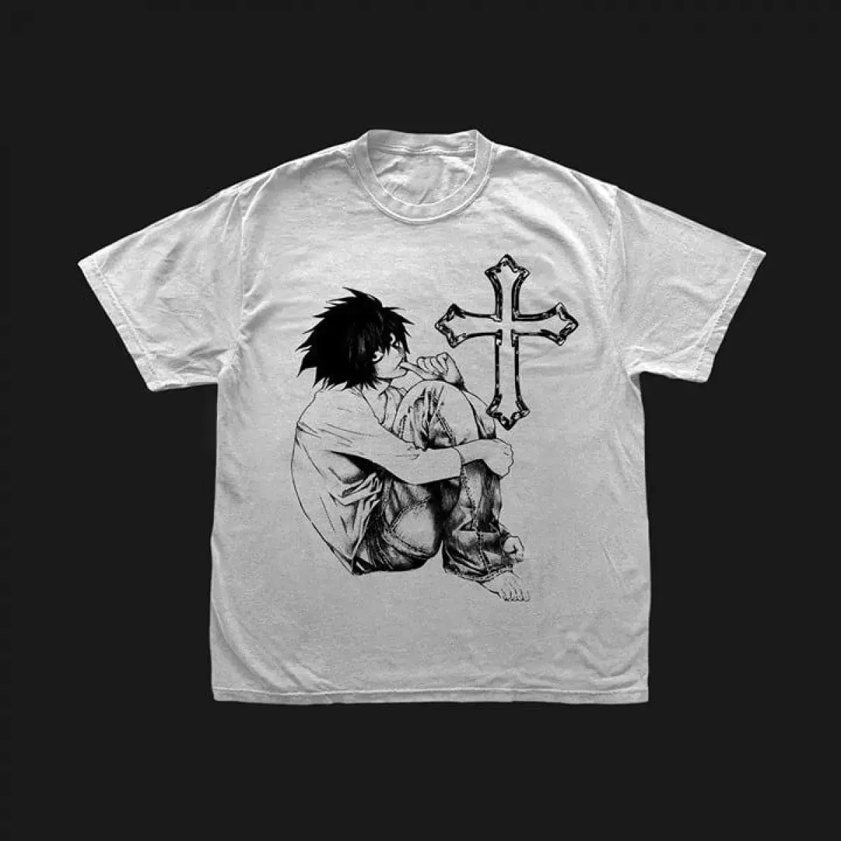 Death Note Ryuk, Shinigami, Light Yagami, Ryuk, Anime Merchandise, Japanese Anime T-Shirt Cotton Fabric zxb801