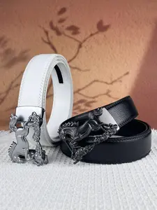 1 Piece Men's Belt, Women's Belt, Horse-Head Relief Alloy Automatic Buckle, with 1.38in Wide Solid Color Belt, Ratcheting Belt, Modern Buckle Belts, Suitable for Parties, Balls, and Travel, Perfect as a Valentine's Day Gift