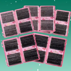 Mixed Style Cluster False Eyelash Set, Volume Individual Lashes, Natural Soft Lash Extension, 640pcs D Curl 10-18mm DIY Eye Lash Clusters, Perfect DIY Home Lash Extension Kit , Easy Application, Lightweight, Cosmetic False Lashes