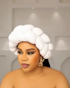 ZURI AFRICAN BRAIDED HAIRBAND (WHITE)