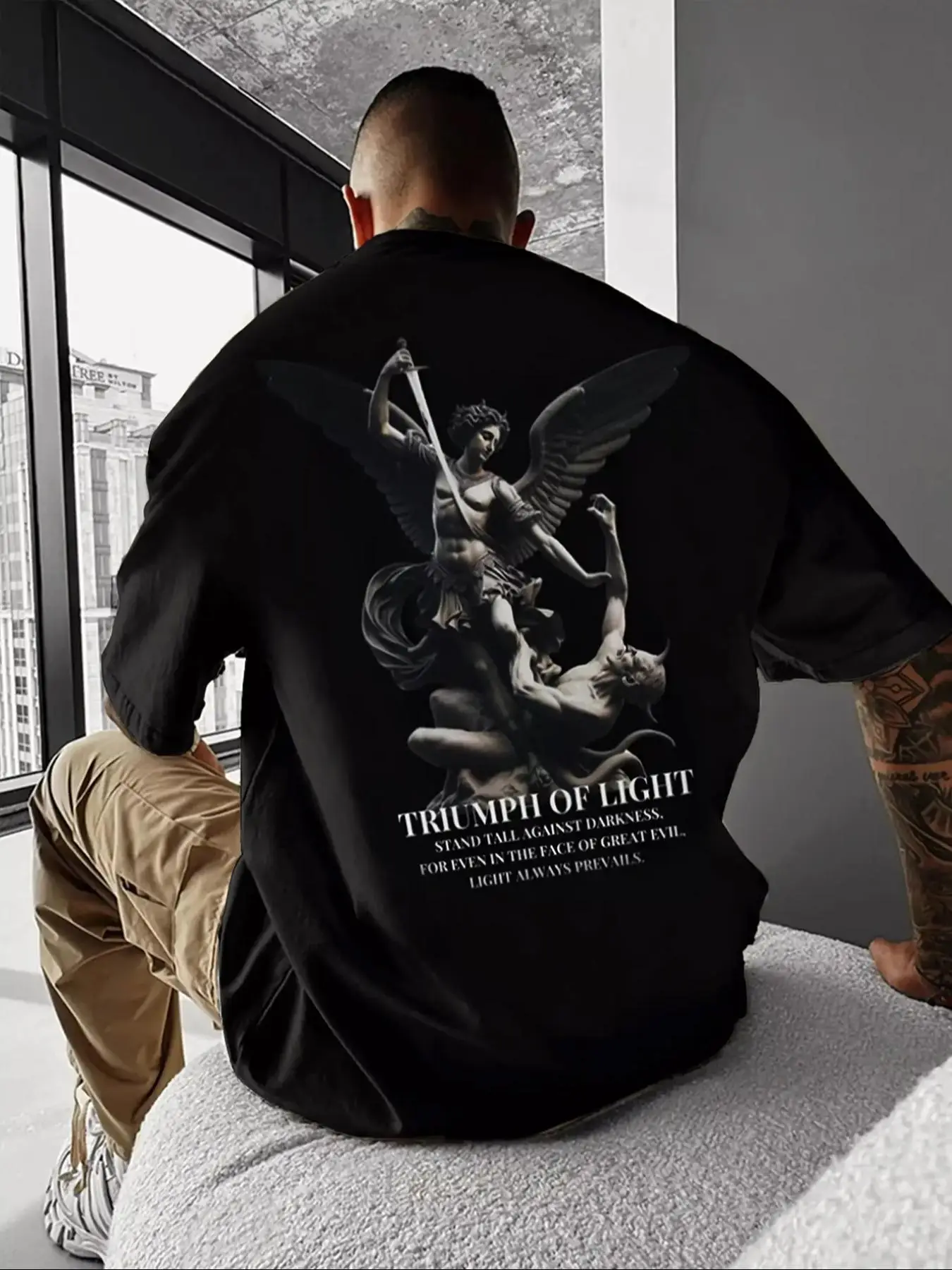 St. Michael Defeats The Devil-Men's T-shirt