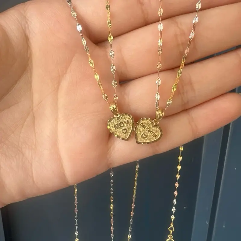 Set de cadenas de oro de 14k  para mamá e hija