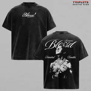 Blessd El Bendito Extraditable Shirt – Vintage Acid Washed Oversized Graphic T Shirt, Latin Rap Music Streetwear Aesthetic Tee, Urban Music Graphic Tee, Soft Cotton Casual Unisex Top, Men Women Wear, Gift for Music & Hip Hop Fans Y0M