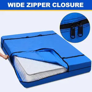 Mattress Bags for Moving, Heavy Duty Mattress Moving Bag, Reusable Mattress Protector Cover for Storage with Handles and Zipper Moving Supplies