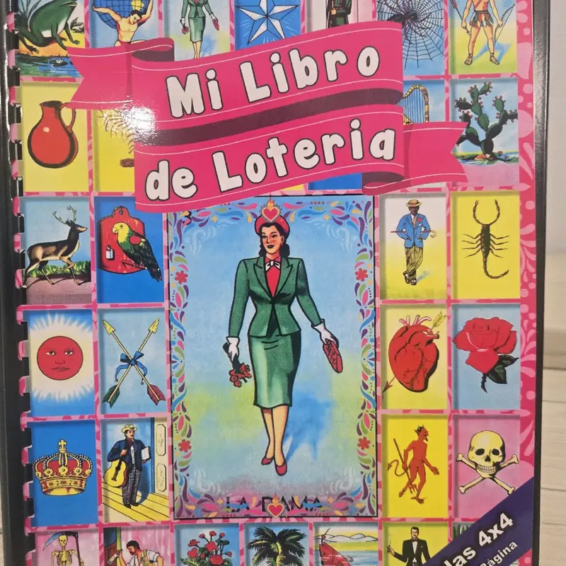 Mi Libro de Loteria 32 Cartas 4x4 Laminadas