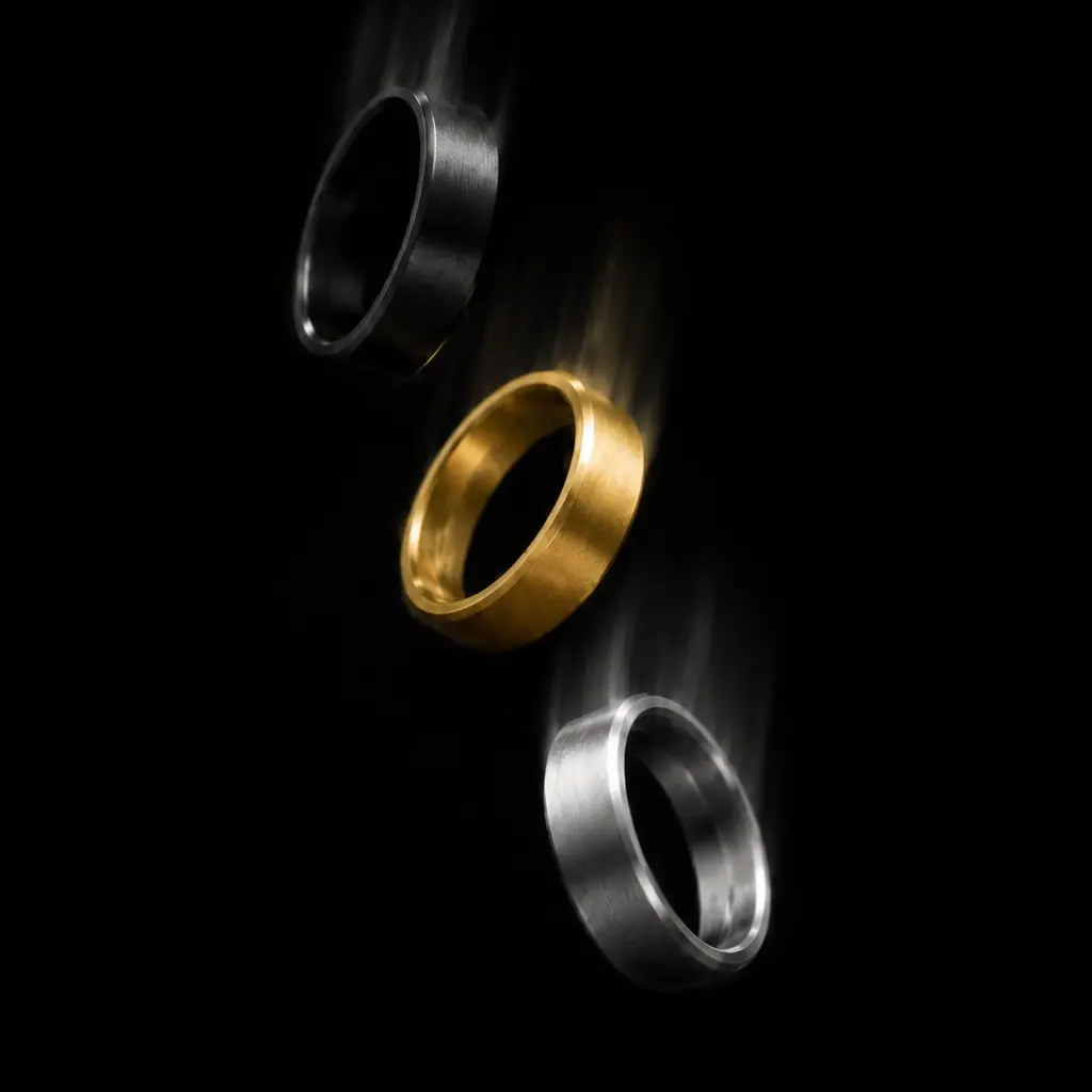 Men's Classic Stainless Steel Ring - Simple Everyday-Wear Wedding Band for Fashion Costume Jewelry Accessories