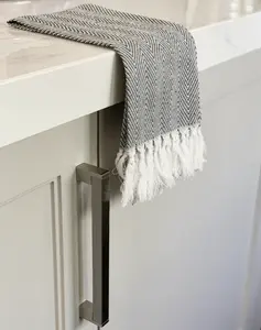 Marcel Ardani Black & White Herringbone Dish Towel – 100% Cotton, 15x28 Inches