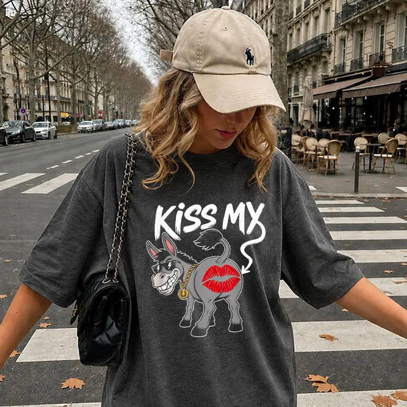 Kiss My Ass Donkey Kiss My Butt Joke T-Shirt