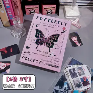 High-capacity dreamy butterfly card album laser high-value idol collection binder 3-inch ring-fit instant photo storage album