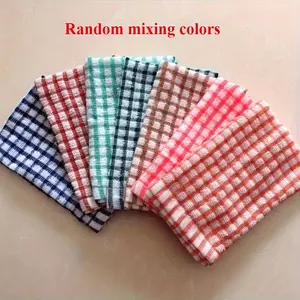 5-Pack Absorbent Reusable Plaid Kitchen Towels - Soft Weave Multi-Facial Dish Cloths for Drying Dishes & Cleaning Surfaces, Assorted Colors (Hand Wash Only), Kitchen Towels And Dish Cloths, Modern Kitchenware, Durable Fabric