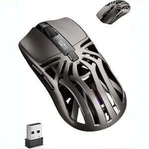 Rs8 Triple Mode Gaming Mouse, Bluetooth-compatible 2.4g Wired, Digital Display, 6 Dpi Levels, Lightweight Design, Ideal for Gamers, Office, Students, Gaming Accessories
