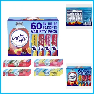 Crystal Light Sugar-Free Variety Pack - 60 Count Refreshing Drink Mix Singles