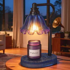Candle Warmer Lamp with - Flameless 4-Dimmable Wax Warmer, Timer Function & Stylish in Multiple Colors(Blue)