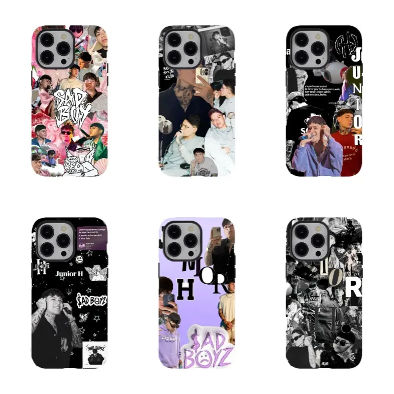 J-Junior H x Sad Boyz Premium PBT+TPU Dual-Layer Drop-Resistant Shockproof Smartphone Case - Multi-Model Phone Accessory for iPhone 11/12/13/14/15/16/17 ProMax Plus, Ideal Gift for Fans, iPhone Series Compatibility