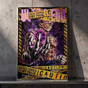 Ultra Ego v2 DBS Anime Poster Wall Art Decor, Premium High-Definition Canvas Print for Gaming Room and Bedroom, Minimalist Purple Aesthetic, Perfect Gift for Anime Fans and Otaku