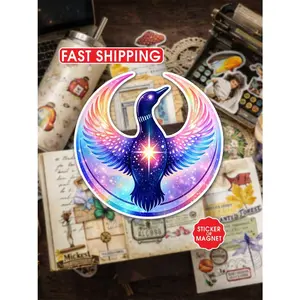 Minnesota Rebel Alliance Political Sticker & Magnet, MN State Bird Loon Resistance Decal, Protest Activist Gift for Adults, Water Bottle