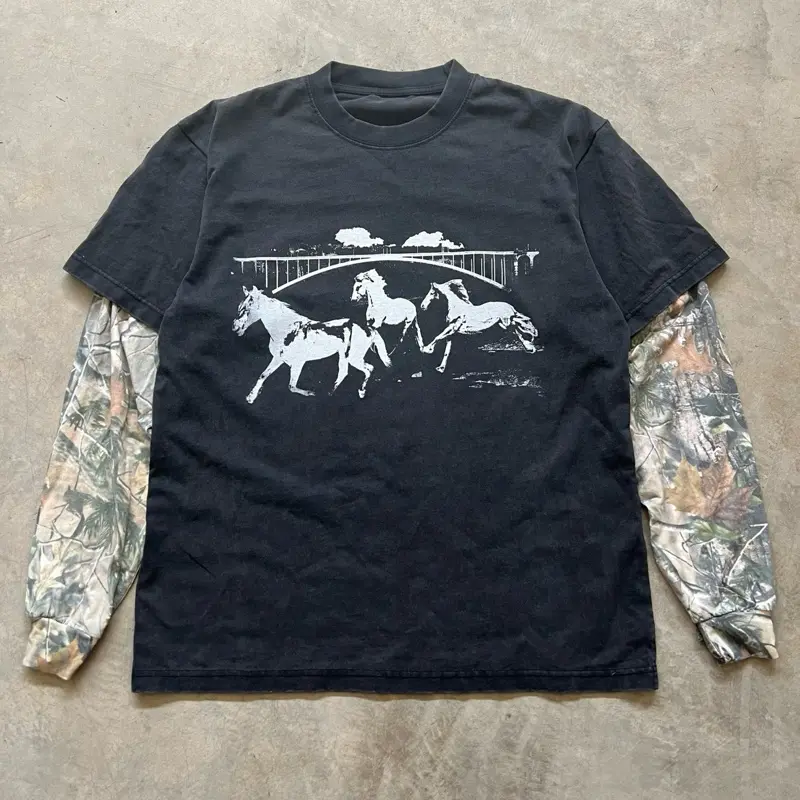 Horse 2fer Layered Shirt Horse 2fer Layered Shirt