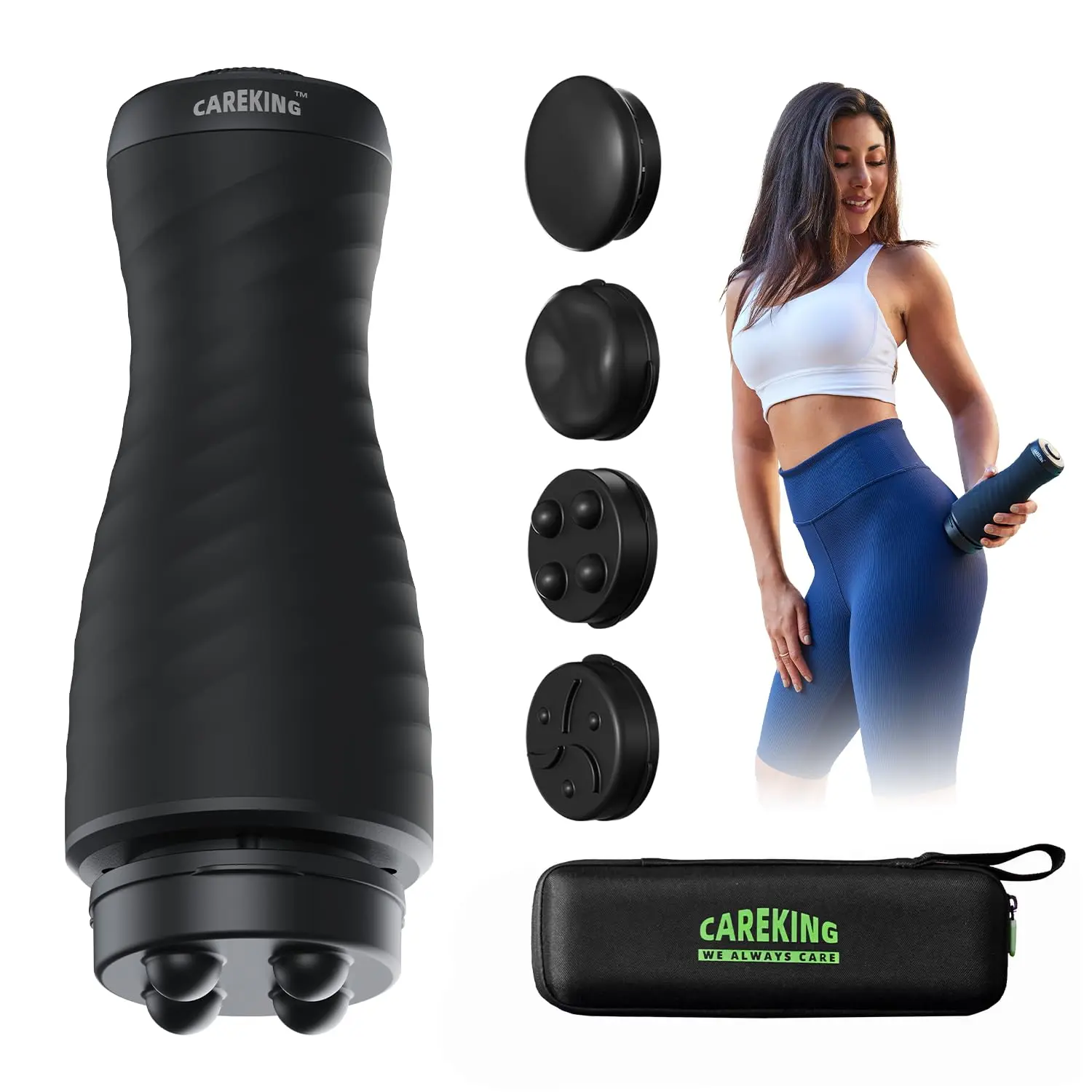 CAREKING Massage Gun Deep Tissue for Women, Deep Tissue Massage, Handheld Muscle Massager, Body Sculpting Machine, Abdominal Massager