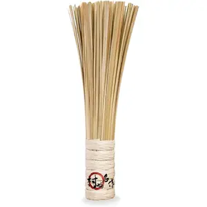 12-Inch Bamboo Wok Brush, Flat Brush, Kitchen Cleaning Brushes for Scrubbing and Cleaning Cooking Pots, Pans and Grilling Utensils (1 Pack)