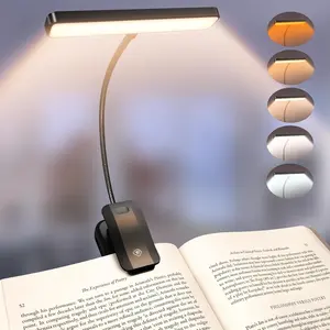 26 LED Rechargeable Book Light for Reading in Bed, Eye-Caring 5  Colors and Stepless Dimming, Lasts 1 Week to a Months, Travel Clip  Lamp Gifts for Book Lovers, Men, Women &