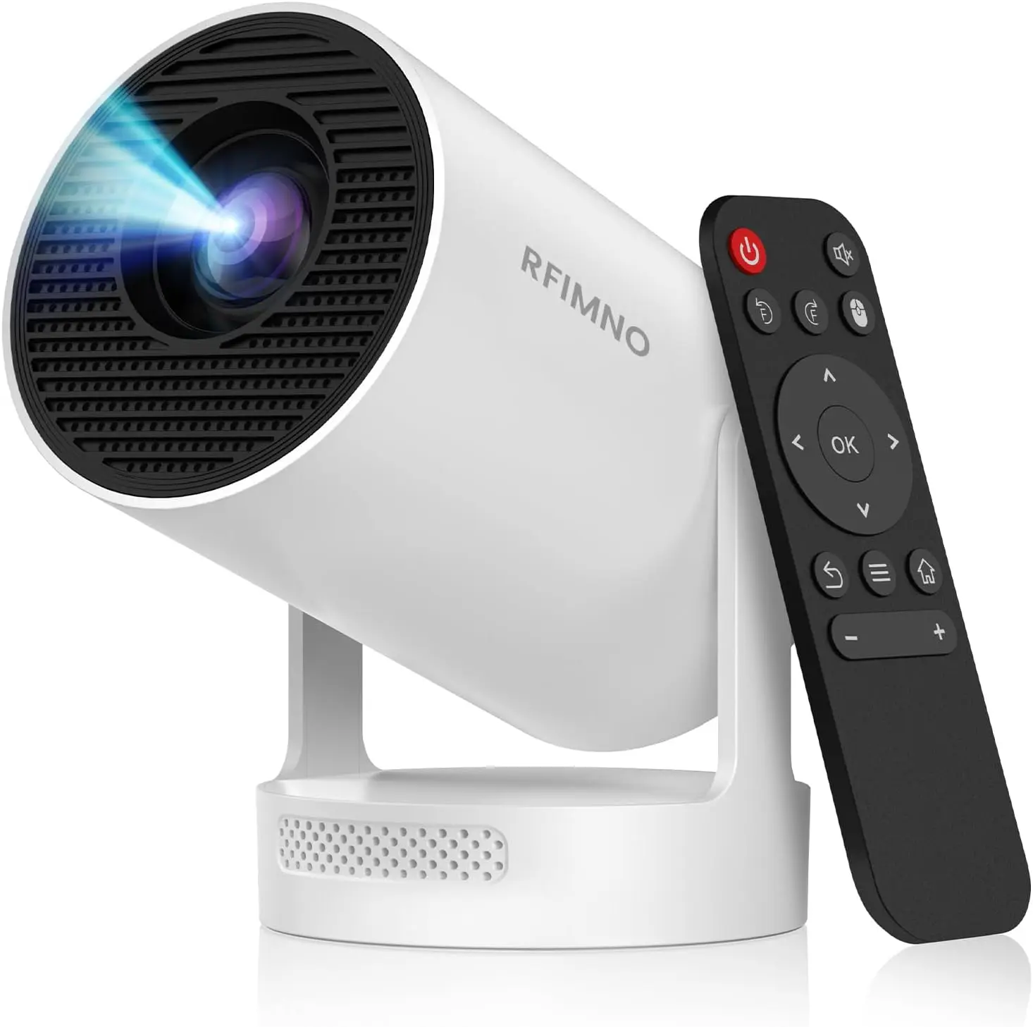 Mini Projector,Support 4K with Bluetooth 5.4 WIFI6, 5watt Sound Base Speaker,160 ANSI, Android 11,210° Rotation, Auto Keystone Correction Video Projector HY300 ULTRA