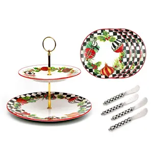 MacKenzie- Childs Deck The Halls Entertaining 9 Piece Set