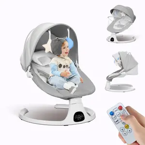 High Quality Electric Baby Swing with LED Touch Panel, 5 Sway Speeds & Remote Control – Infant Rocker with Bluetooth & Music for Christmas gifts (Indoor/Outdoor)