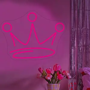 Crown Shaped Wall Mounted LED Display Stand, USB Powered Glowing Wall Mounted Home Lighting Decoration Lamp, Suitable for Home Wall Decoration