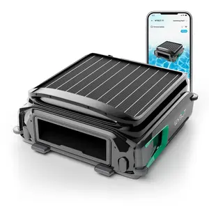 WYBOT F1 Solar Powered Robotic Pool Surface Skimmer Robot with 8-Hour Continuous Cleaning, App Control, Smart Obstacle Avoidance, Anti-Entanglement, Anti-Leakage, Anti-Stranding, Edge Cleaning